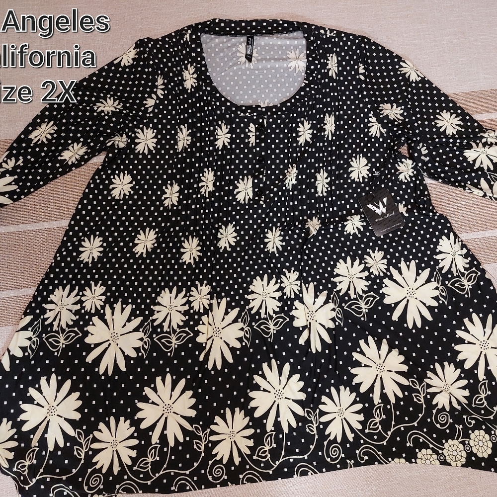 Blouse 2XL color White/ black